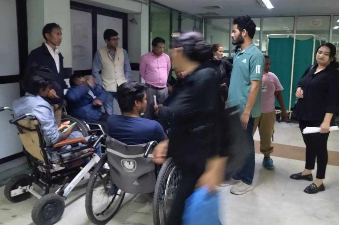 अपांगता भएकाहरूको आन्दोलनमा ‘बल प्रयोग’, ६ जना घाइते